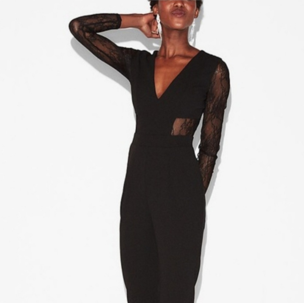 Express Lace Sheer Jumpsuit one piece